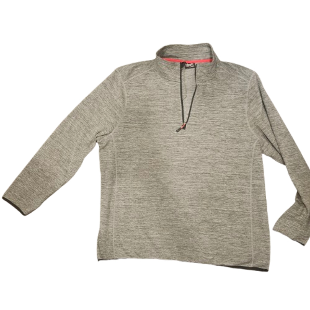 Avalanche Men's 1/4 Zip Fleece Pullover Sweatshirt, Gray Sz 2X